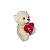 Urso de Pelúcia Com Coração Eu Te Amo Fizzy Toys FC2789 Creme Milo - Imagem 2