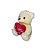 Urso de Pelúcia Com Coração Eu Te Amo Fizzy Toys FC2789 Creme Milo - Imagem 3