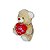 Urso de Pelúcia Com Coração Eu Te Amo Fizzy Toys FC2789 Cappuccino Archie - Imagem 3