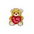 Urso de Pelúcia Caramelo Sadie com Coração Eu Te Amo Fizzy Toys Macio e Perfeito para Presentear - Imagem 1