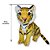 Tigre de Pelúcia Fizzy Toys Fofo e Macio para Presentear, Brincar ou Decorar com Estilo - Imagem 5