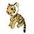 Tigre de Pelúcia Fizzy Toys Fofo e Macio para Presentear, Brincar ou Decorar com Estilo - Imagem 2