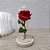 Rosa na cúpula de Vidro Luzes de Led 6475 Rosa Vermelha - Imagem 4