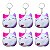 Kit 6 Gatinhos de Pelúcia Chaveiro Brancos – Fofura e Delicadeza para Presentear ou Decorar com Estilo! - Imagem 1