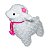 Ovelha de Pelúcia Branca Fizzy Toys Dollynha Macia, Fofa e Antialérgica para Crianças, Presentes e Decoração - Imagem 1