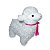 Ovelha de Pelúcia Branca Fizzy Toys Dollynha Macia, Fofa e Antialérgica para Crianças, Presentes e Decoração - Imagem 4