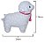 Ovelha de Pelúcia Branca Fizzy Toys Dollynha Macia, Fofa e Antialérgica para Crianças, Presentes e Decoração - Imagem 5