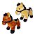 Kit 2 Cavalos de Pelúcia Fizzy Toys FC2831 Trovão e Valente - Imagem 1