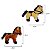 Kit 2 Cavalos de Pelúcia Fizzy Toys FC2831 Trovão e Valente - Imagem 5