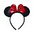 Tiara da Minnie com Lacinho Vermelho Cintilante Taimes Acessório Infantil Encantador para Fantasias e Festas - Imagem 1