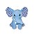 Elefante de Pelúcia Azul Bebê Fizzy Toys Tusk em Tecido Plush Macio para Crianças, Presente e Decoração - Imagem 1