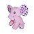 Elefante de Pelúcia Rosa Bebê Fizzy Toys Nelly em Tecido Plush Macio para Crianças, Presente e Decoração - Imagem 3