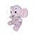 Elefante de Pelúcia Rosa com Macacão Fizzy Toys Ellie Macia e Fofa para Crianças, Presente e Decoração - Imagem 3