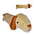 Cachorro Salsicha de Pelúcia Plush Dachshund Marrom Claro Fizzy Toys Duke Macio e Fofo para Crianças e Presente - Imagem 1