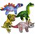Kit com 4 Dinossauro de Pelúcia Fizzy Toys Macios e Coloridos para Presente Infantil e Decoração Divertida - Imagem 3