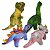 Kit com 4 Dinossauro de Pelúcia Fizzy Toys Macios e Coloridos para Presente Infantil e Decoração Divertida - Imagem 4