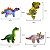 Kit com 4 Dinossauro de Pelúcia Fizzy Toys Macios e Coloridos para Presente Infantil e Decoração Divertida - Imagem 5