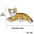 Gato de Pelúcia Deitado Amarelo Mochi Fofy Toys Super Fofo e Macio para Presentear ou Decorar - Imagem 6