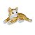 Gato de Pelúcia Deitado Amarelo Mochi Fofy Toys Super Fofo e Macio para Presentear ou Decorar - Imagem 1