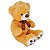 Urso de Pelúcia Grande Cor Caramelo Maple Fizzy Toys Macio e Fofo para Presentear ou Decorar - Imagem 3
