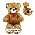 Urso de Pelúcia Grande Fizzy Toys Cor Chocolate Mokko - Imagem 1