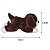 Cachorro de Pelúcia Deitado Fizzy Toys Marrom Escuro Zuri - Imagem 7