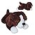 Cachorro de Pelúcia Deitado Fizzy Toys Marrom Escuro Zuri - Imagem 1