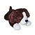 Cachorro de Pelúcia Deitado Fizzy Toys Marrom Escuro Zuri - Imagem 2
