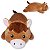 Cavalo de Pelúcia Almofada Plush Fizzy Toys Super Macio e Fofo para Presentear ou Decorar - Imagem 1
