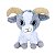 Bode de Pelúcia Cinza e Branco Felício S2 Toys Macio e Fofo com Selo Inmetro para Presentear - Imagem 2