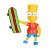 Bart Simpsons Boneco 9,5cm Articulado com Skate - Sunny Brinquedos - Imagem 2
