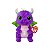 Ty Beanie Boos Daphne – Dragãozinho Brilhante Roxo com Asas Verdes e Olhos Encantadores - Imagem 1