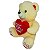 Urso de Pelúcia Creme 45cm com Coração Vermelho – Diga Eu Te Amo com Estilo Melito - Imagem 3