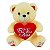 Urso de Pelúcia Creme 45cm com Coração Vermelho – Diga Eu Te Amo com Estilo Melito - Imagem 6