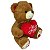 Urso de Pelúcia Creme 45cm com Coração Vermelho – Diga Eu Te Amo com Estilo Chocolito - Imagem 2