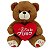Urso de Pelúcia Creme 45cm com Coração Vermelho – Diga Eu Te Amo com Estilo Chocolito - Imagem 6