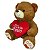 Urso de Pelúcia Creme 45cm com Coração Vermelho – Diga Eu Te Amo com Estilo Chocolito - Imagem 3