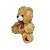 Pelúcia Charmosa com Detalhes Românticos – Urso Cappuccino com Laço Xadrez 33cm - Imagem 3