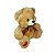 Pelúcia Charmosa com Detalhes Românticos – Urso Cappuccino com Laço Xadrez 33cm - Imagem 2