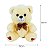 Pelúcia Charmosa com Detalhes Românticos – Urso Cappuccino com Laço Xadrez 33cm - Imagem 5