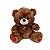 Pelúcia Charmosa com Detalhes Românticos – Urso Cappuccino com Laço Xadrez 33cm - Imagem 1