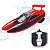 Lancha de Controle Remoto com Controle Completo – Super Boat com 2 Hélices e Design Vermelho/Preto - Imagem 1
