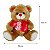 Presente Encantador: Urso de Pelúcia com Corações e Frase Amo Você – 33cm de Puro Carinho - Imagem 6
