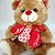 Presente Encantador: Urso de Pelúcia com Corações e Frase Amo Você – 33cm de Puro Carinho - Imagem 4
