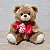 Presente Encantador: Urso de Pelúcia com Corações e Frase Amo Você – 33cm de Puro Carinho - Imagem 5