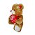 Presente Encantador: Urso de Pelúcia com Corações e Frase Amo Você – 33cm de Puro Carinho - Imagem 3