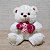 Urso de Pelúcia com Frase Amo Você – 33cm, 3 Corações, Macio e Perfeito para Presentear - Imagem 5