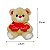 Urso de Pelúcia Macio 25cm com Bordado Com Amor – Ideal para Dia das Mães, Aniversário ou Surpresa Especial - Imagem 5