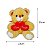 Presente de Pelúcia Com Amor – Urso com Dois Corações Bordados para Momentos Especiais - Imagem 5