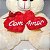 Urso de Pelúcia Com Amor 25cm com Dois Corações Vermelhos – Presente para Namorados e Datas Especiais - Imagem 4